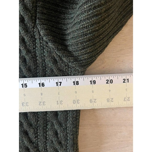 Pendleton Womens Petite Green Button Front cardigan lambswool sweater - Picture 2 of 6
